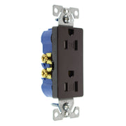 Duplex Decorator Receptacle Outlet by Hubbell – Copper, Brown, Model RRD15STRZ
