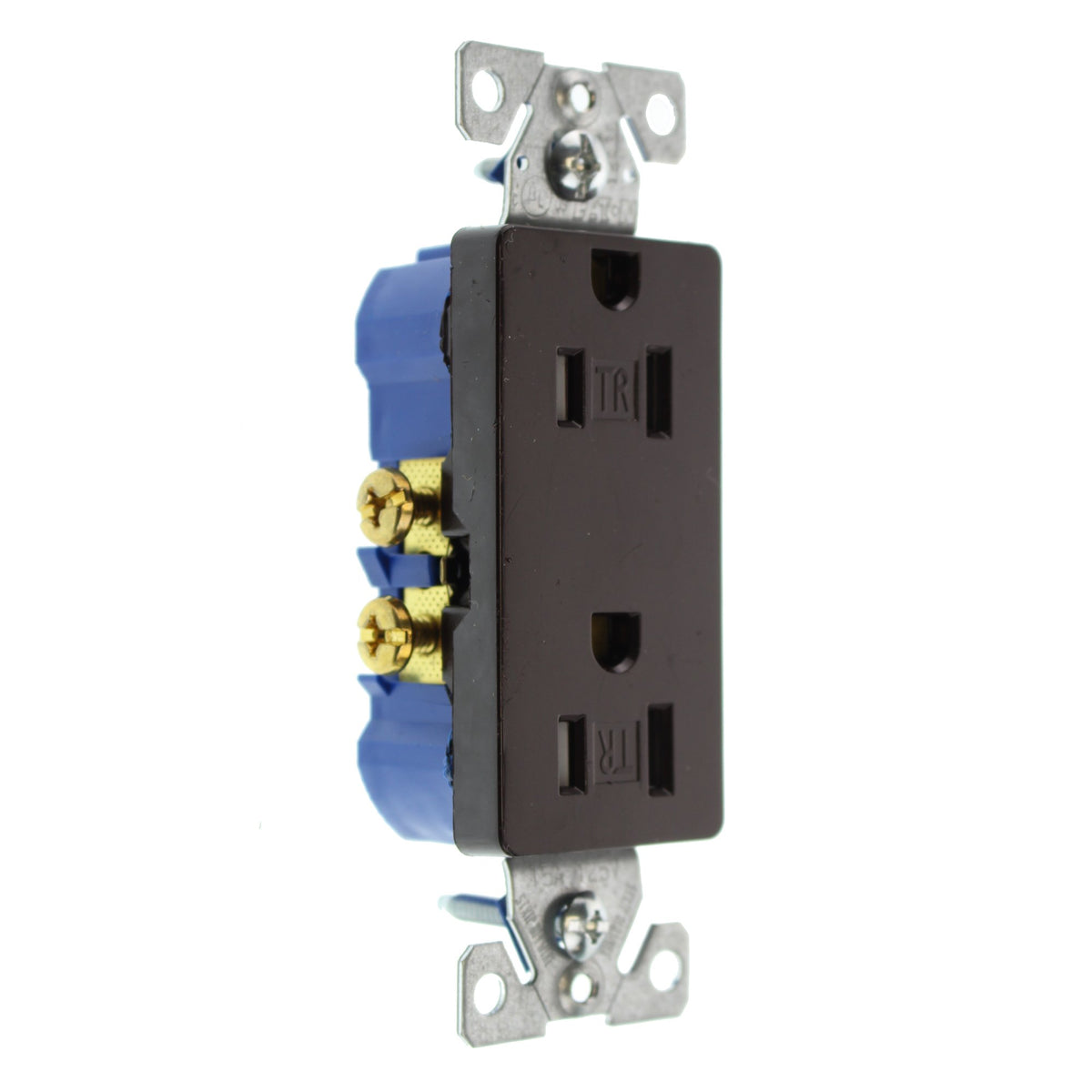 Duplex Decorator Receptacle Outlet by Hubbell – Copper, Brown, Model RRD15STRZ