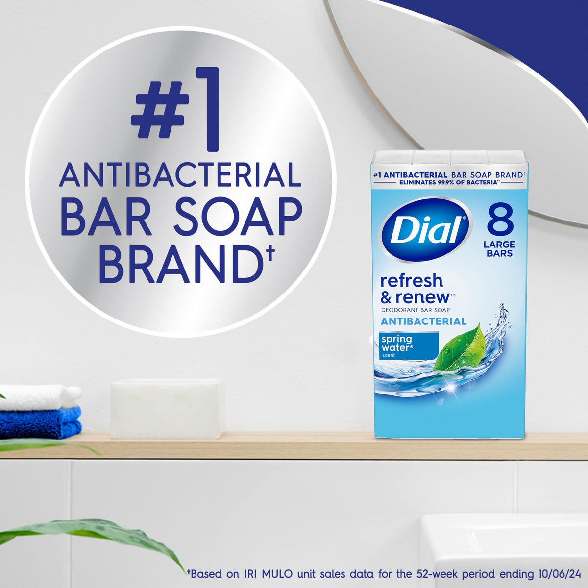 Dial Spring Water / 4 Ounce (Pack of 32) / White Soaps