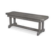 ® Park Bench by Polywood – 48" W x 14.5" L x 17" H, High Density Polyethylene, Slate Grey, Model PBB48GY