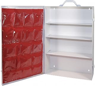 Medique Products First Aid Cabinet with Pockets, Medical Storage with 4 Shelves, Empty - 701MTM