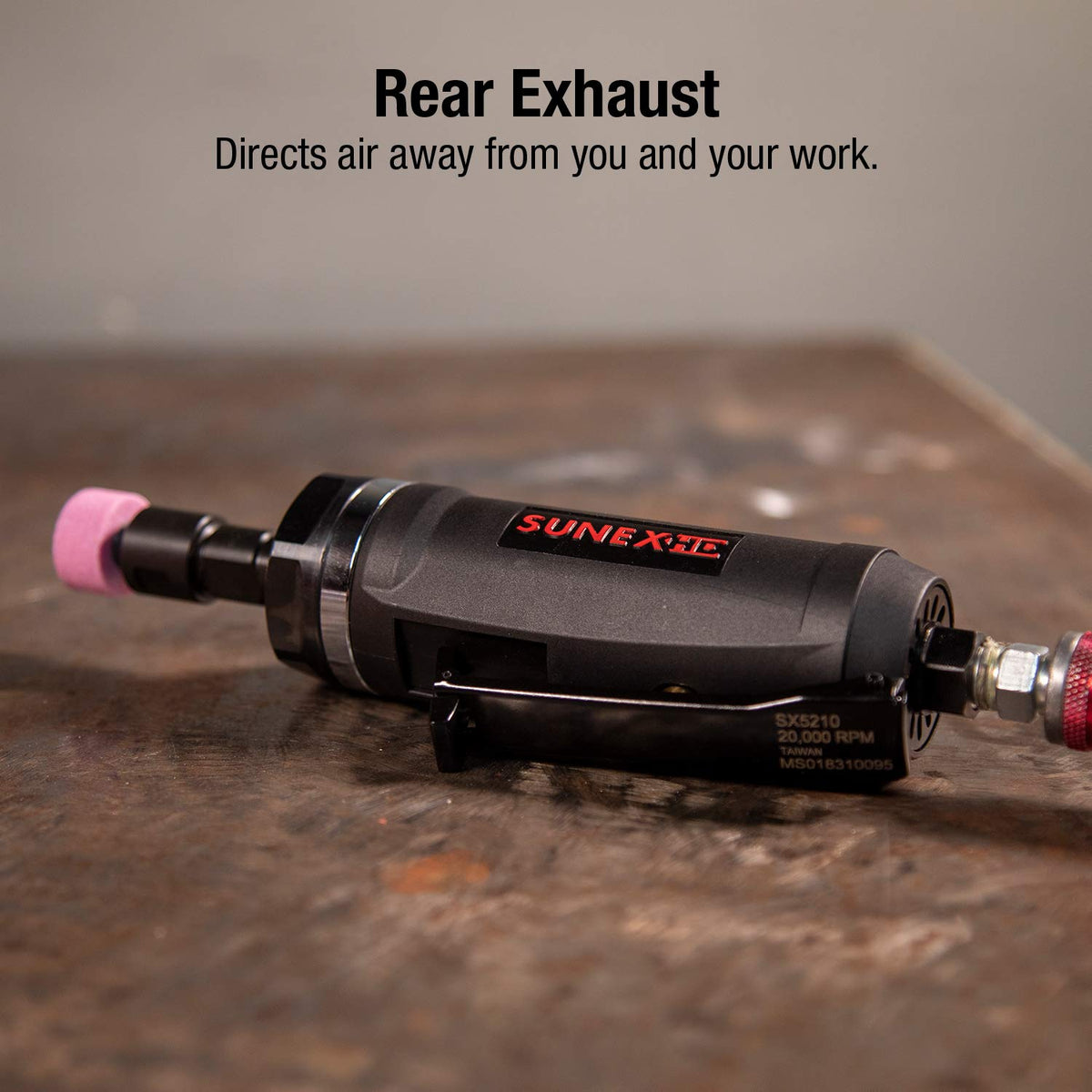 1/4" Drive 1HP Super Die Grinder by Sunex Tools – Die Grinder, Metal, Black Composite, Model SX5210