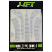 Safety DAX Reflective Decals - White Medium by LIFT – One Size, Microprismatic vinyl, White, Model HDRD-20WH
