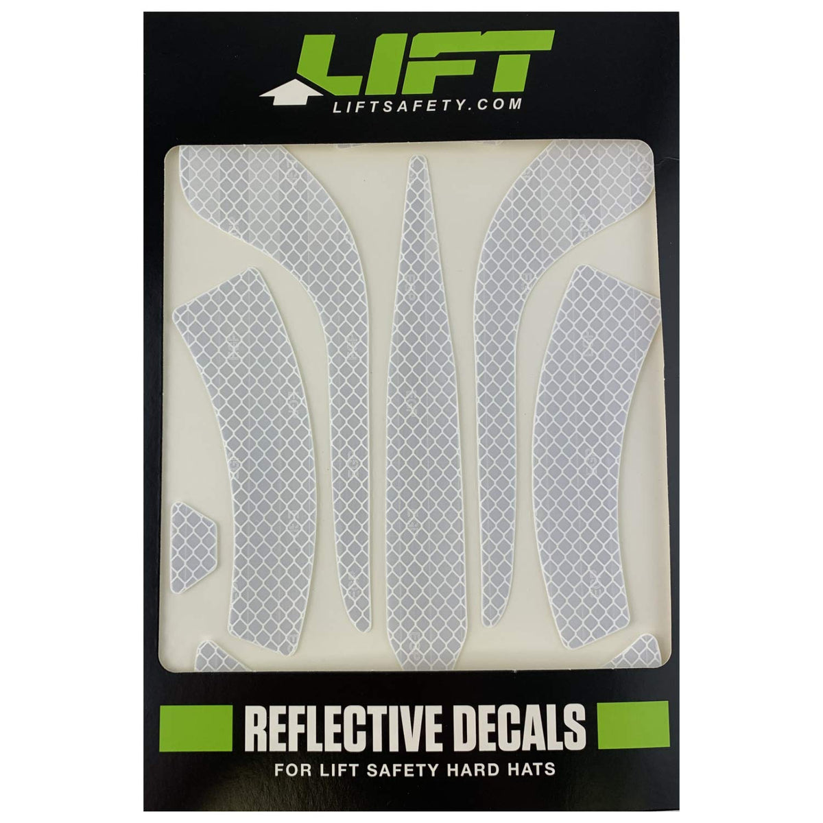 Safety DAX Reflective Decals - White Medium by LIFT – One Size, Microprismatic vinyl, White, Model HDRD-20WH