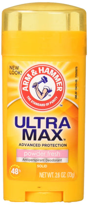 ARM & HAMMER Baby Powder / 2.6 Ounce (Pack of 4) / Arm and Hammer Ultramax Deodorant and Antiperspirant - Powder Antiperspirant Deodorant