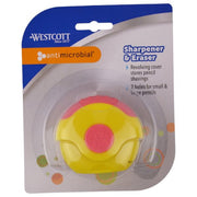 Kids Pencil Sharpener/Eraser by Westcott – True, Plastic, Assorted, Model 14393