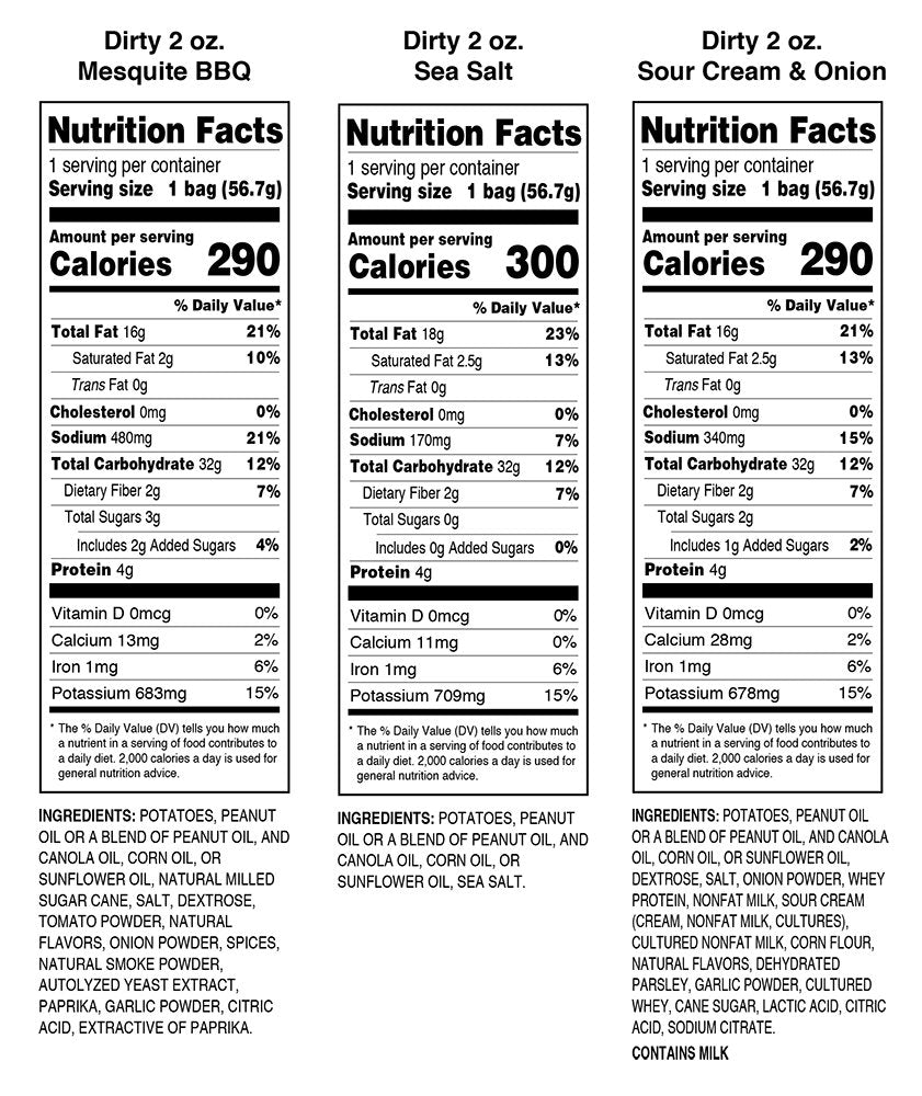 Kettle Potato Chips by Dirty Potato Chips – 1 Count (Pack of 1), Model 00083791280011