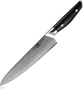 Luxor 8 Inch Chef Knife, Damascus Kitchen Knife, VG10 High Carbon Stainless Steel Japanese Chefs Knife