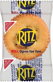 NABISCO Ritz Crackers, Classic Butter Flavor, Individual Snack Packs, 300 Count Bulk Case, 0.23 oz Each