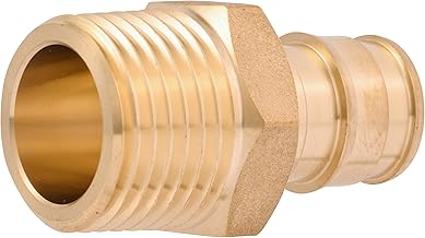 SharkBite 1/2 x 1/2 Inch Expansion MNPT Adapter for PEX-A Pipe, Brass Plumbing Fittings, Male NPT Adapter for PEX-A Tubing, UAB120LFA
