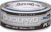 Duck Pro by Shurtape Utility Grade, Co-Extruded Cloth Duct Tape for Packaging, Sealing, Waterproofing, 48mm x 60yd, 6.0 mil, Silver, 1 Roll (105449)