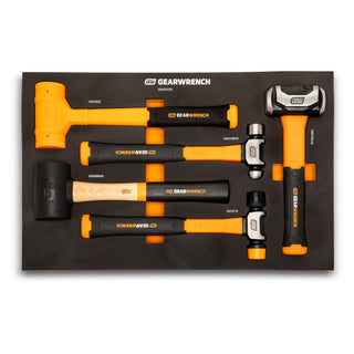 5 Piece Mixed Hammer Set in Foam Storage Tray by GEARWRENCH – Black, Model GWH5PCMS
