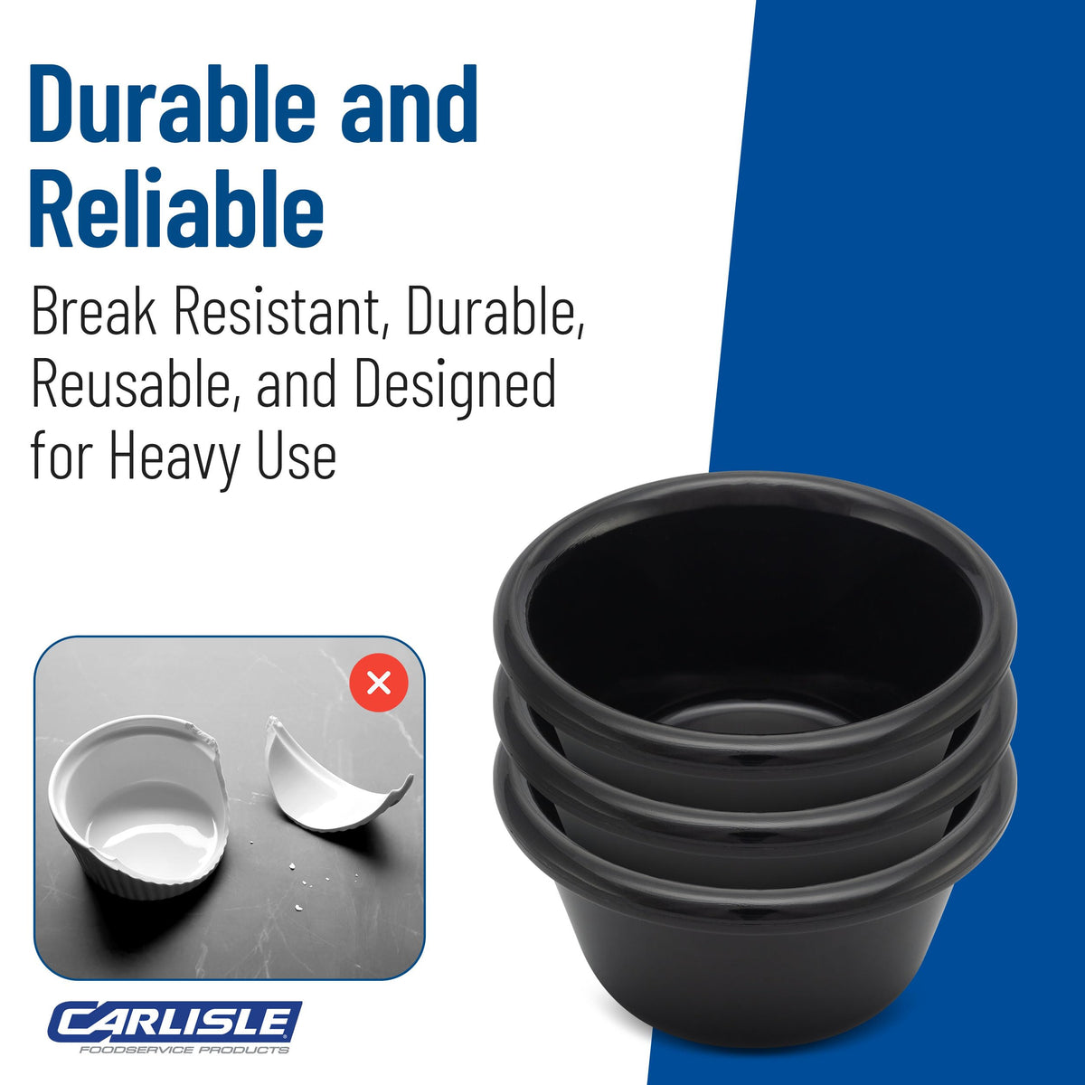 Carlisle FoodService Products Black / 3 oz / 1 Ramekins