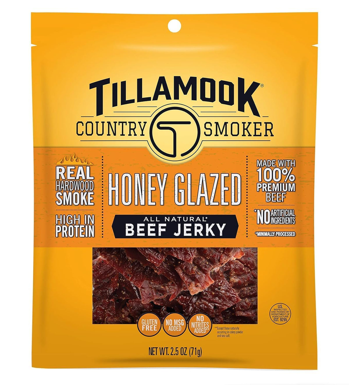 TILLAMOOK COUNTRY SMOKER Honey Glazed / 2.5 Ounce (Pack of 1) / 1 Jerky