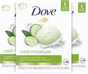 Dove Skin Care Beauty Bar For Softer Skin Cucumber And Green Tea More Moisturizing Than Bar Soap 3.75 oz 24 bars