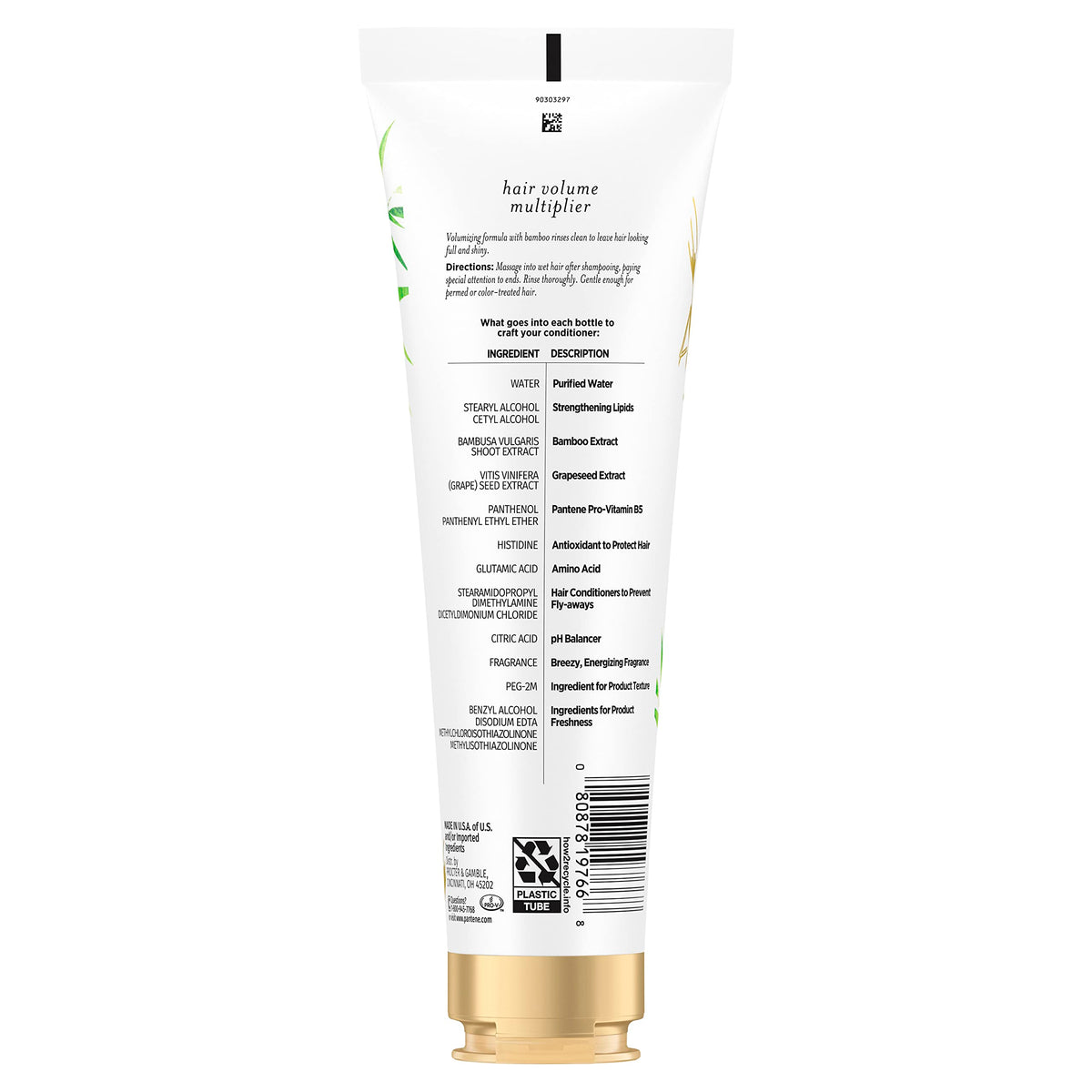Pantene 8 Fl Oz (Pack of 1) / Volumizing conditioner / B0B94XHY3G Conditioners