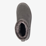 Australia - Stinger Micro Flatform Womens Boot by EMU – 6, Sheepskin, Charcoal, Model 195283082864