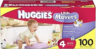 HUGGIES Little Movers Diapers, Size 4, 100-Count