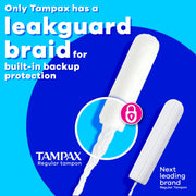 Pearl Tampons for Women Multipack by Tampax – Regular/Super, Cotton, Model 4332405235