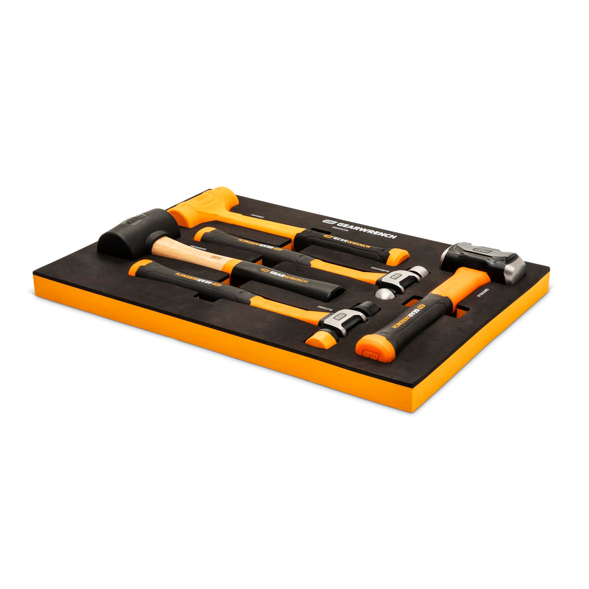 5 Piece Mixed Hammer Set in Foam Storage Tray by GEARWRENCH – Black, Model GWH5PCMS