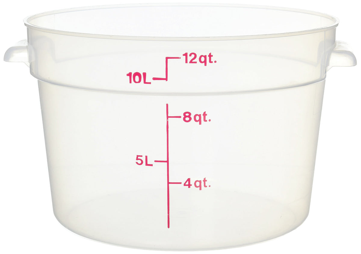 Translucent Rounds 12 Qt by Cambro – 12 Quart, Polypropylene, Translucent, Model FBA_3-0132-0106