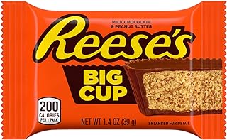 Reese's BIG CUP Peanut Butter Cup, Milk Chocolate Covered Peanut Butter Cup Candy, 1.4 Ounce, 16 Count (Pack of 2)
