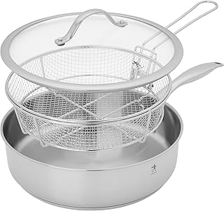 HENCKELS Aragon 5-qt Stainless Steel Saute Pan with Lid & Fryer Basket