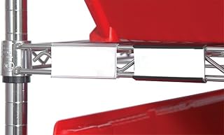QUANTUM STORAGE SYSTEMS LH12C Label Holder for Wire Shelving Units, 12" Width x 2" Length x 1" Height, Clear