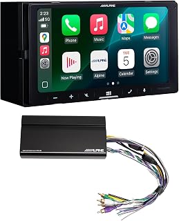 Alpine iLX-W770-M Wireless CarPlay Receiver with KTA-450 Amp | Wireless CarPlay receiver with 1x KTA-450 4-channel power pack amplifier.