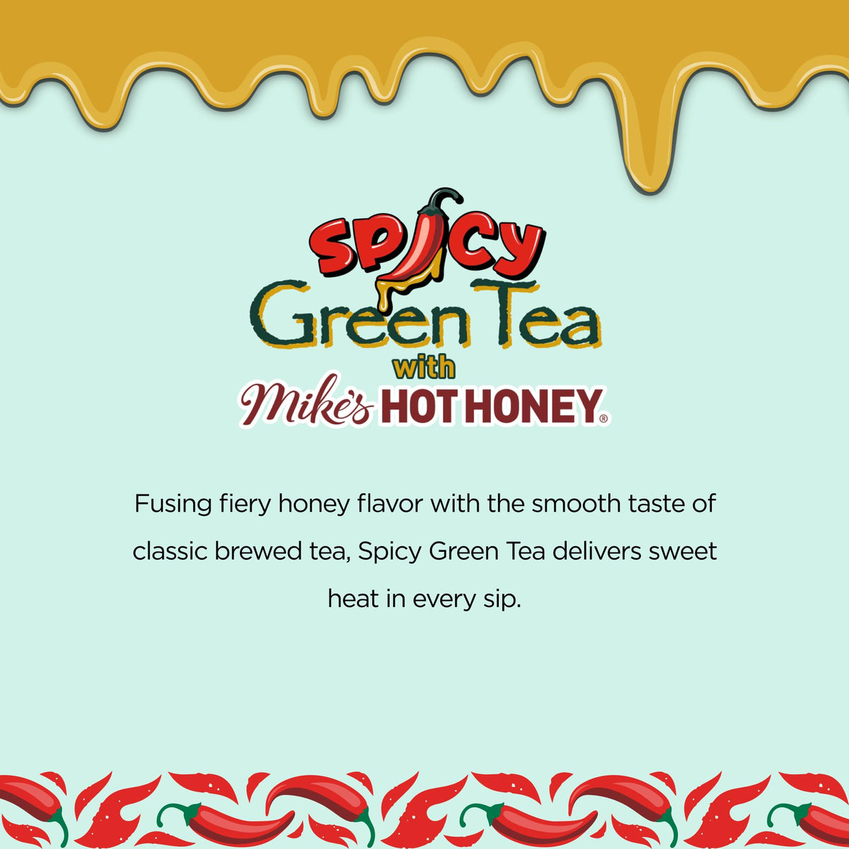 AriZona Green Tea with Hot Honey / 22 Fl Oz (24 Pack) / 24 Iced Tea