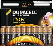 DURACELL MN1500 Plus Power AA Size Batteries-Pack of 20