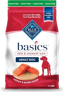 Blue Buffalo Basics Salmon Adult Grain-Free Dry Dog Food, 11 lb