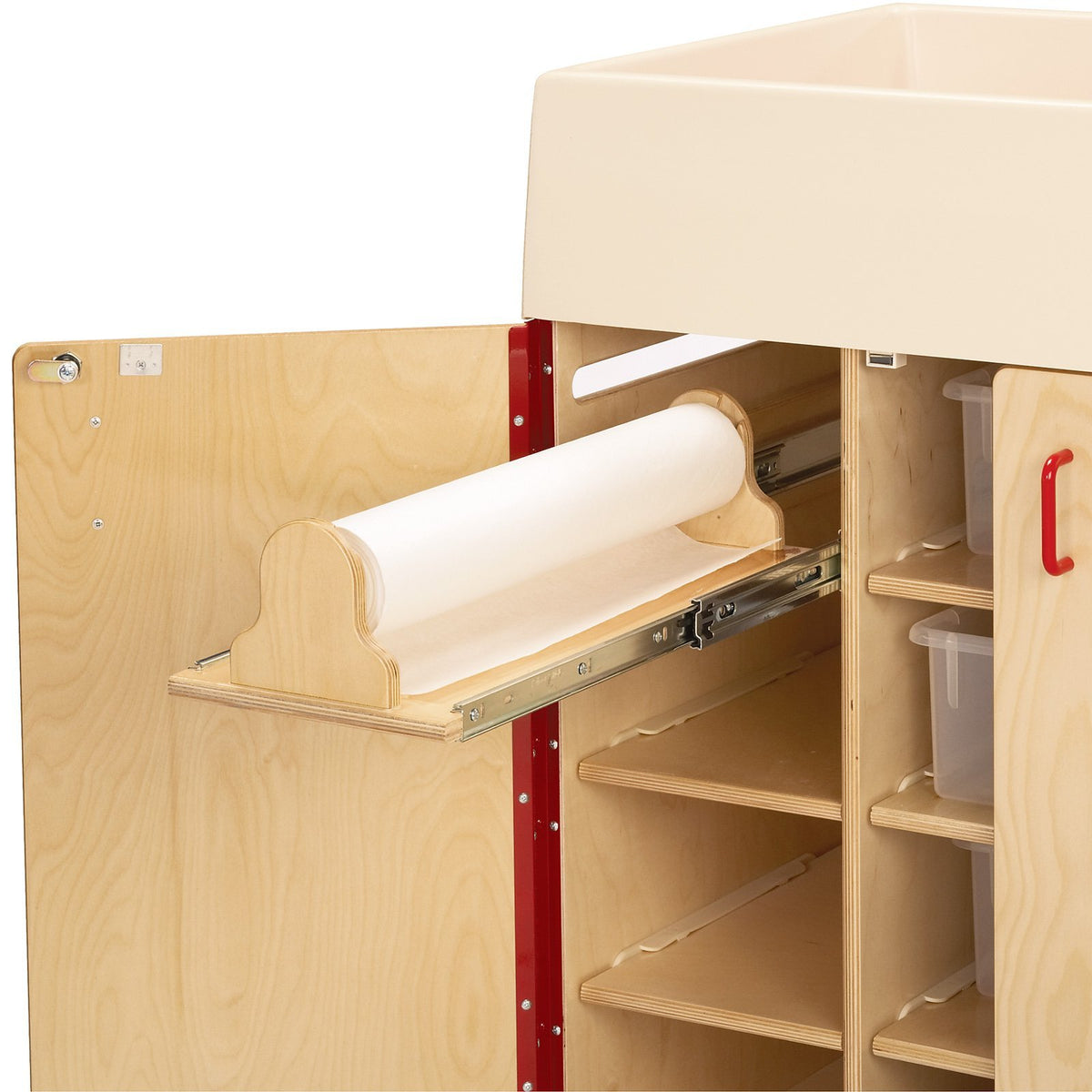 Diaper Changer Combo by Jonti-Craft – 38.5" high x 48.5" wide x 23.5" deep, Wood, ['Light Wood'], Model 5140JC