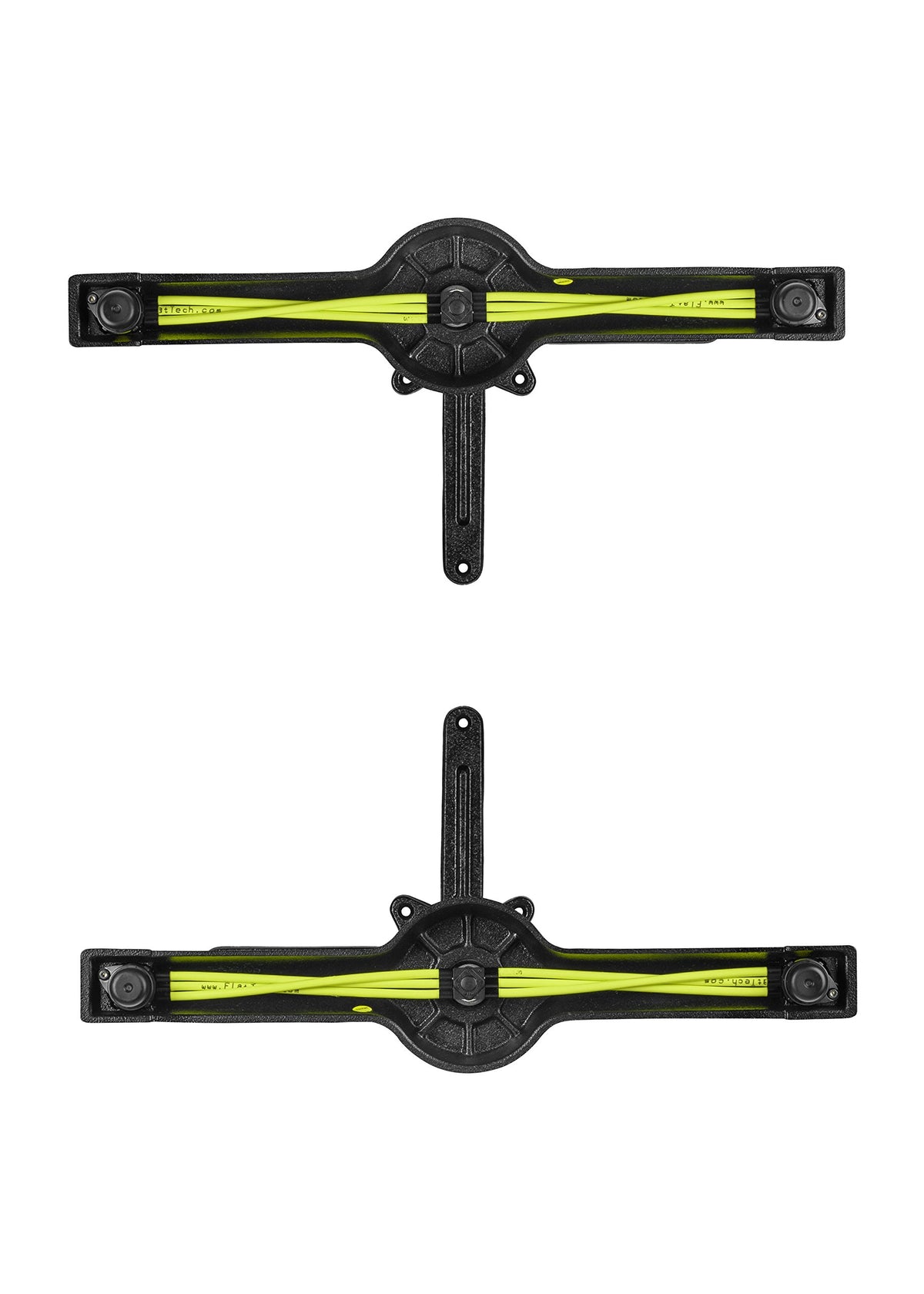 AUTO-ADJUST KT22 Self-Stabilizing Table Base | Twin-Pedestal by FLAT – Cast Iron, Black, Model CT2030