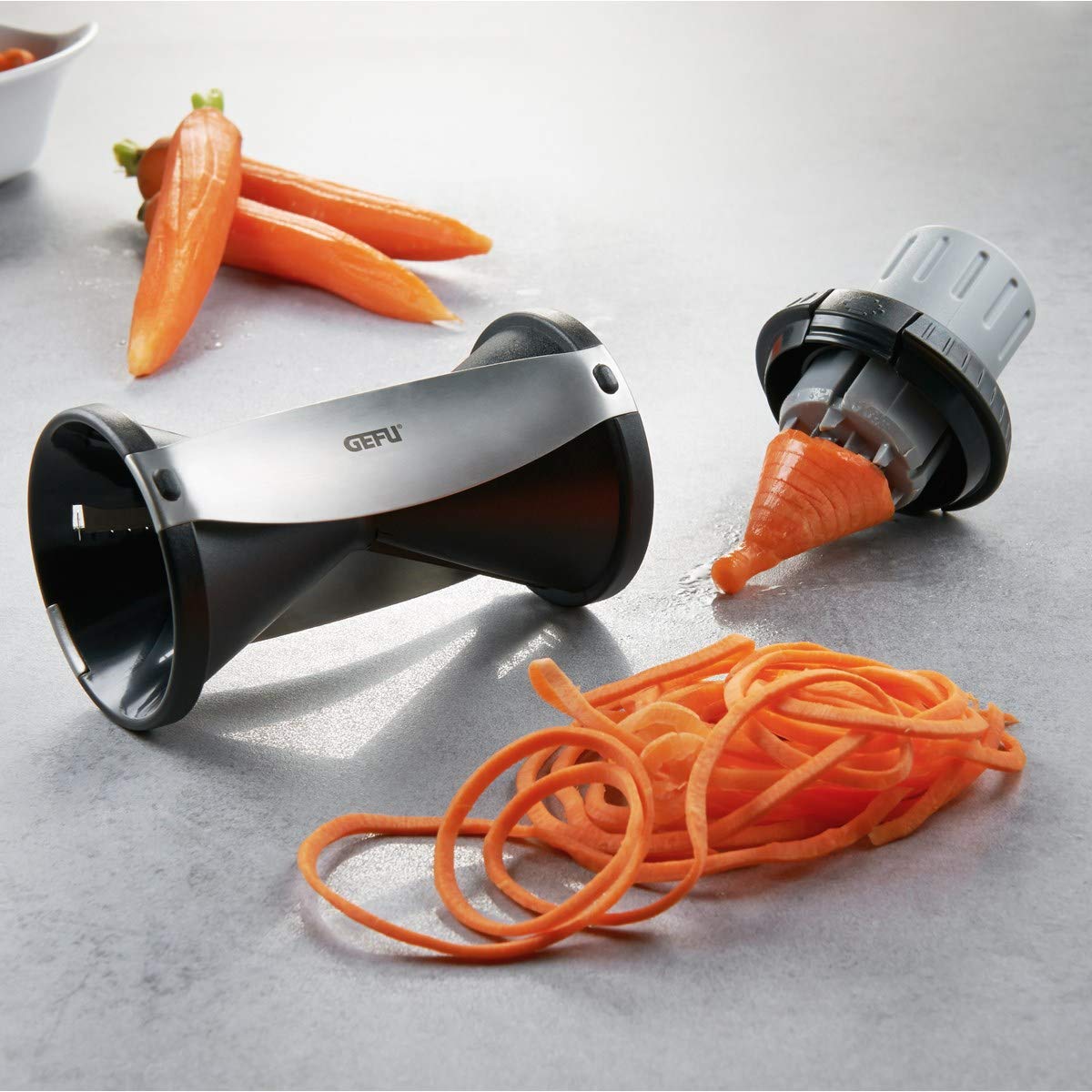 Spirelli 2. by GEFU – 20 x 10 x 10 cm, 0 liters, Stainless Steel, Black/Silver, Model GF24-13780