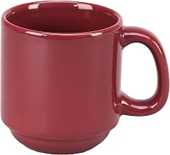 Vertex China SM-BD Vista Summit Stackable Mug, 3-1/4", 10 oz., Burgundy (Pack of 36)