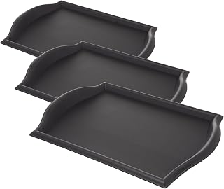 Carlisle FoodService Products 1217BT03 Bistro Plastic Café Tray, 12" X 17", Black (Pack of 3)