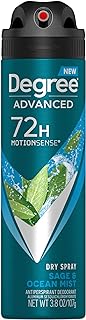Degree Men Advanced Antiperspirant Deodorant Dry Spray Sage & Ocean Mist, 3.8 Ounce