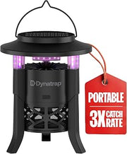 DynaTrap Portable Outdoor Bug Trap, 1/4 Acre, UV LED Light, Chemical-Free | Mosquito, Fly, Gnat, Moth, Wasp Trap, Bug Zapper Alternative, Rechargeable Flying Insect Catcher, Cordless/Solar Capability