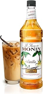 Monin Vanilla Syrup for Drinks - 1 liter / 33.8 fl oz