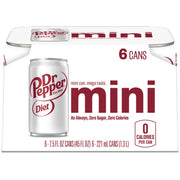 DIET - MINI CANS by Dr Pepper – 7.5 Fl Oz (Pack of 6), Pack of 6, Model 7800000205