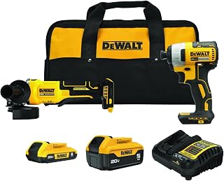 DEWALT 20V MAX Cordless Brushless Grinder Impact Driver Combo (DCK234D1P1)