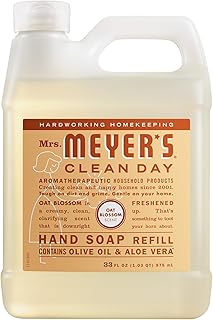 Mrs. MEYER'S CLEAN DAY Hand Soap Refill, Oat Blossom Scent, 33 Fl Oz Bottle