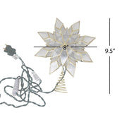 Kurt S. Adler Capiz Star Tree Topper, 10 Clear Lights, 9 Inch