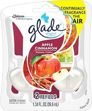 Glade Plugins Scented Oil,1.34 Fluid Ounce, 2 Count. (Apple Cinnamon, Pack of 12)