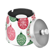 Christmas Light Ball Pattern Splash Ashtray with Lid by ALAZA – Stainless Steel, C4279, Model g541056504p1082c1149s2657
