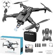 4K UHD GPS Drone (Equipped with dual cameras), Foldable Drone, small-scale Drone Control Quadcopter With Height Setting Function, Six-pass Gyroscope, Gesture Photo, Video Recording, Headless Mode, Emergency Stop, Trajectory Gravity Sensing, and Auto-photography for Adults and Teenager(60 minutes flight time)