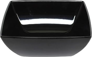 Thunder Group Classic black melamine dinnerware collection 8 oz, 3 7/8" square bowl, 1 3/4" deep, comes in dozen