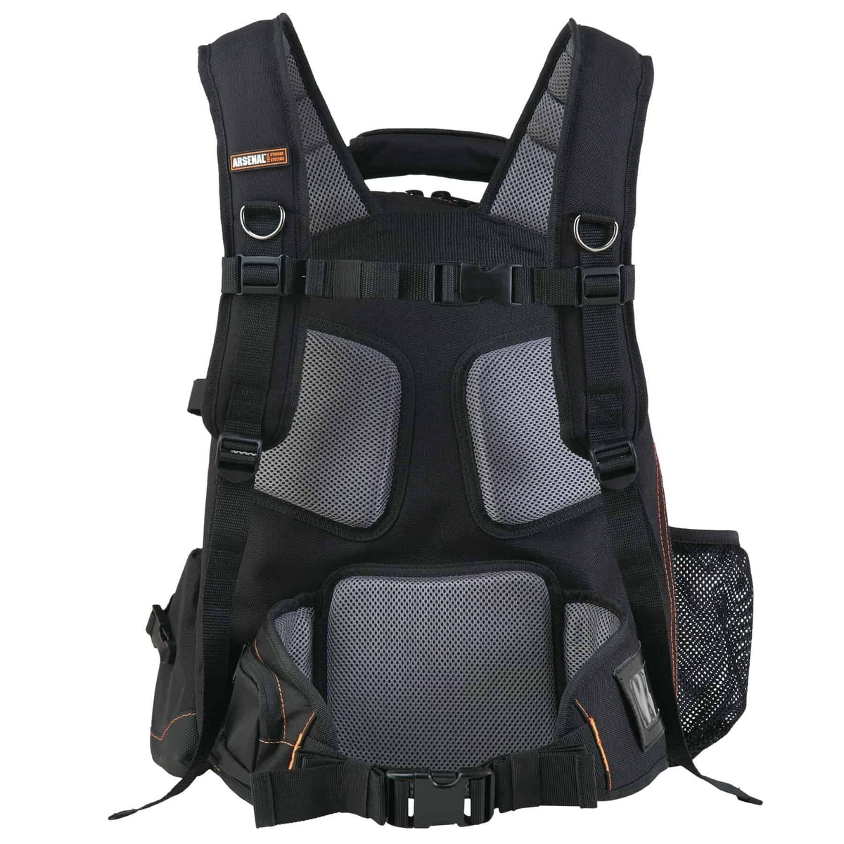 Arsenal 5843 Tool Backpack Dual Compartments by Ergodyne – Standard, Polyester, Black, Model 13743