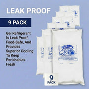 BOX USA 9-Pack Large 10x6 / White / Classic Cold Packs